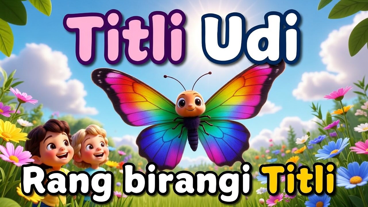 तितली उड़ी | Hindi Kids Rhyme | Butterfly Song for Children | innaurastudy