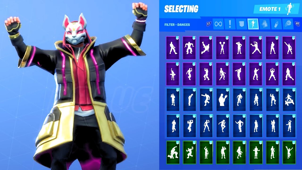 DRIFT (STAGE 5) SKIN SHOWCASE WITH ALL FORTNITE DANCES & EMOTES
