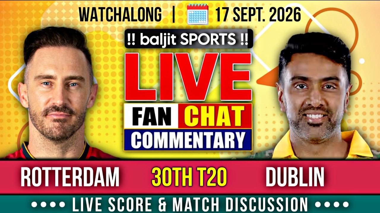 🔴 RD vs DG | Rotterdam Dockers vs Dublin Guardians | 30th T20 | Live Score & Fan Commentary