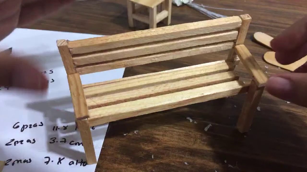 Cómo hacer una banca miniatura