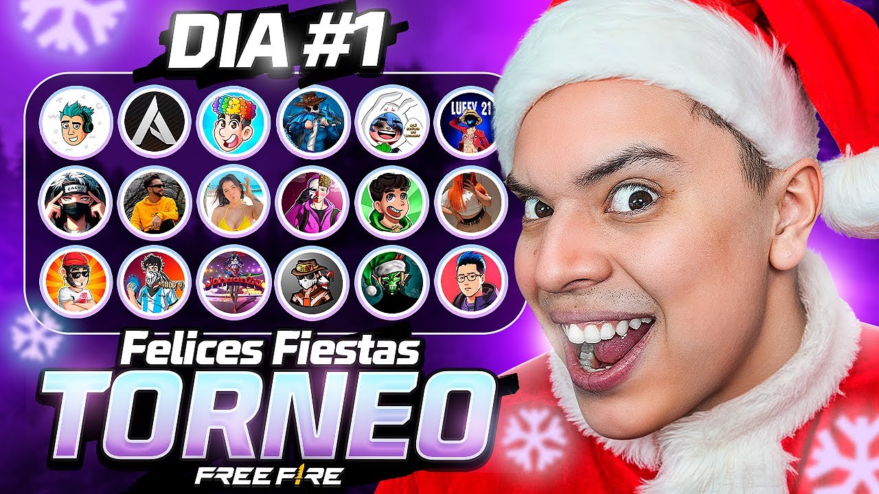¡DIA 1: TORNEO DE YOUTUBERS DE FREE FIRE 🔥❄️ FELICES FIESTAS ❄️🔥 ALAK - TINCA - CUÑADO - BOOM - JACO