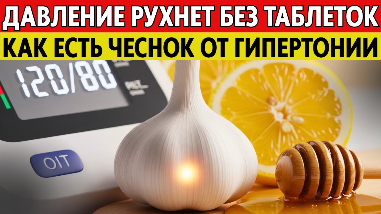ДАВЛЕНИЕ РУХНЕТ ДО 120/80! 1 зубчик чеснока, но только ТАК. Секрет кардиологов