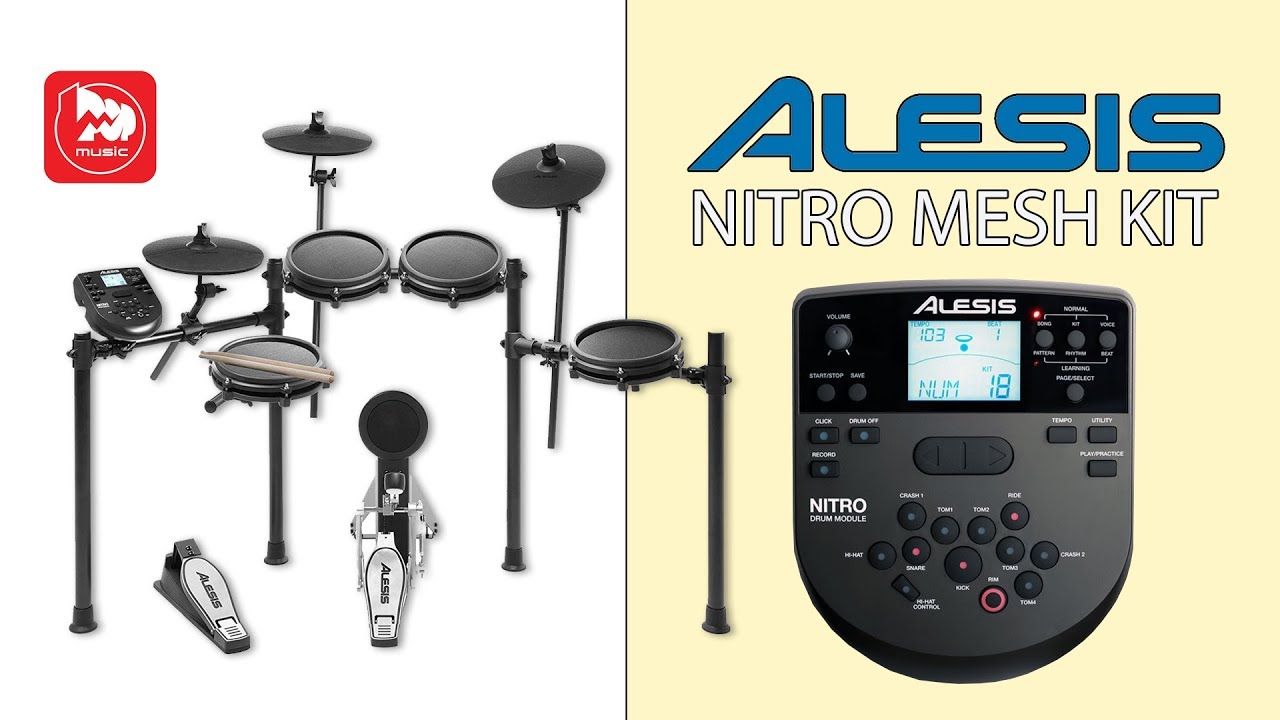 Электронная ударка ALESIS NITRO MESH KIT ( с сетчатыми пэдами )