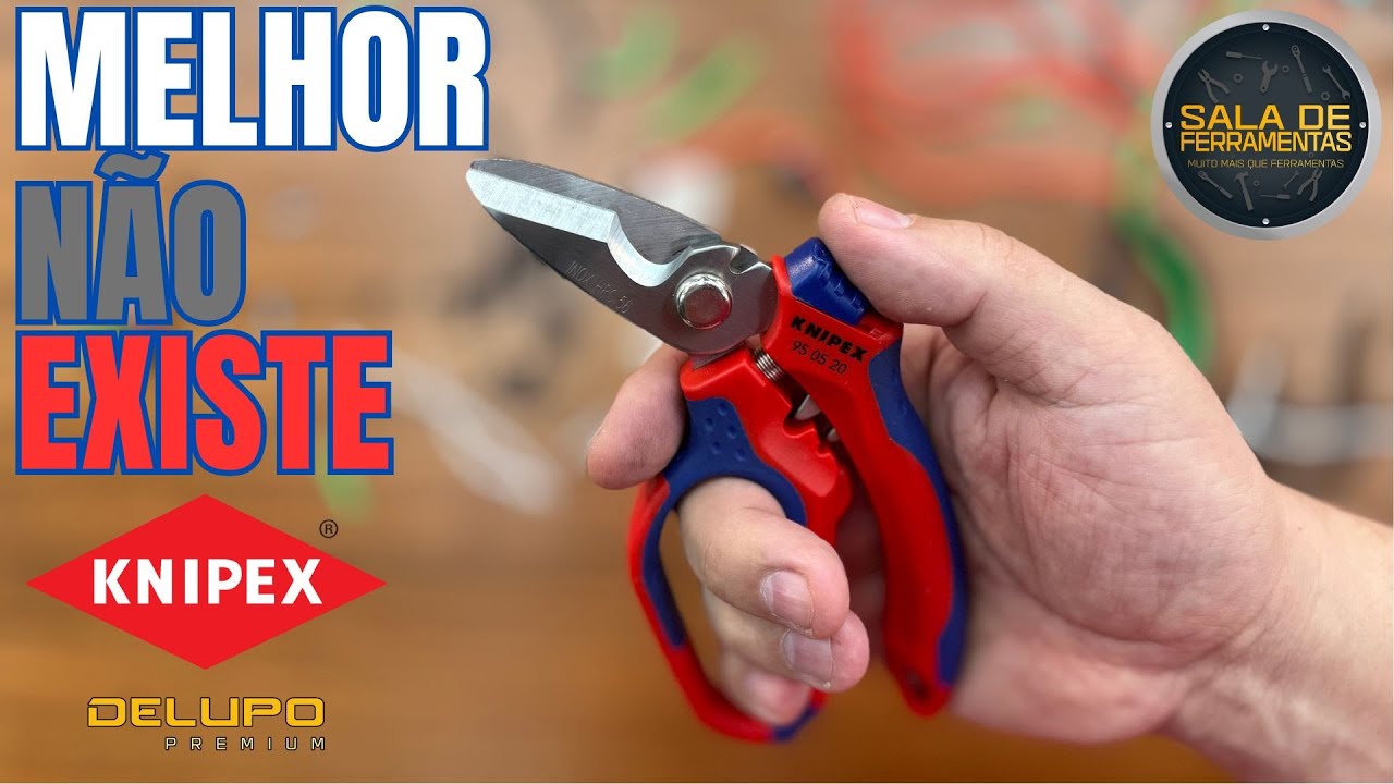 A MELHOR TESOURA DO MUNDO PARA ELETRICISTAS KNIPEX 95-05-20 #knipex