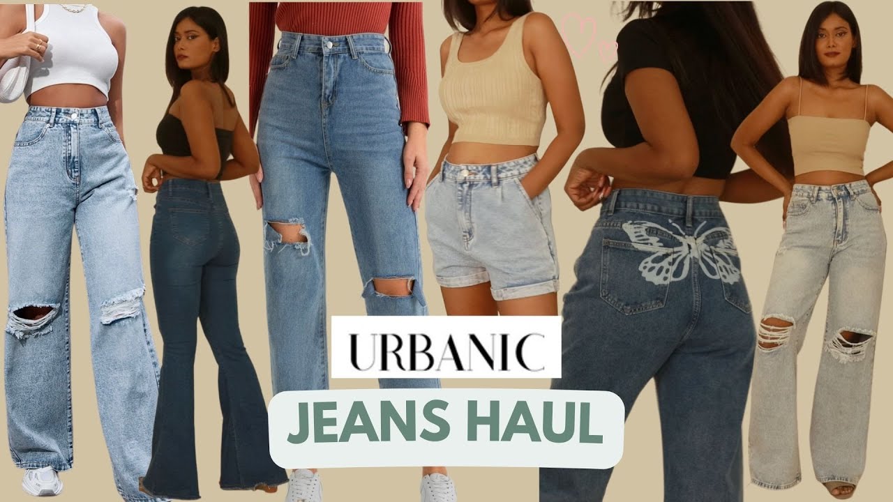 URBANIC  TRENDY JEANS HAUL | HIGH WAISTED JEANS , WIDE LEG , STRAIGHT LEG | TRY ON | ASH WINI