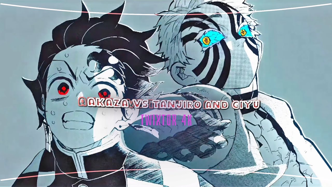 Akaza vs tanjiro and giyu manga animation  twixtor 4k #demonslayer  #twixtor #4k 