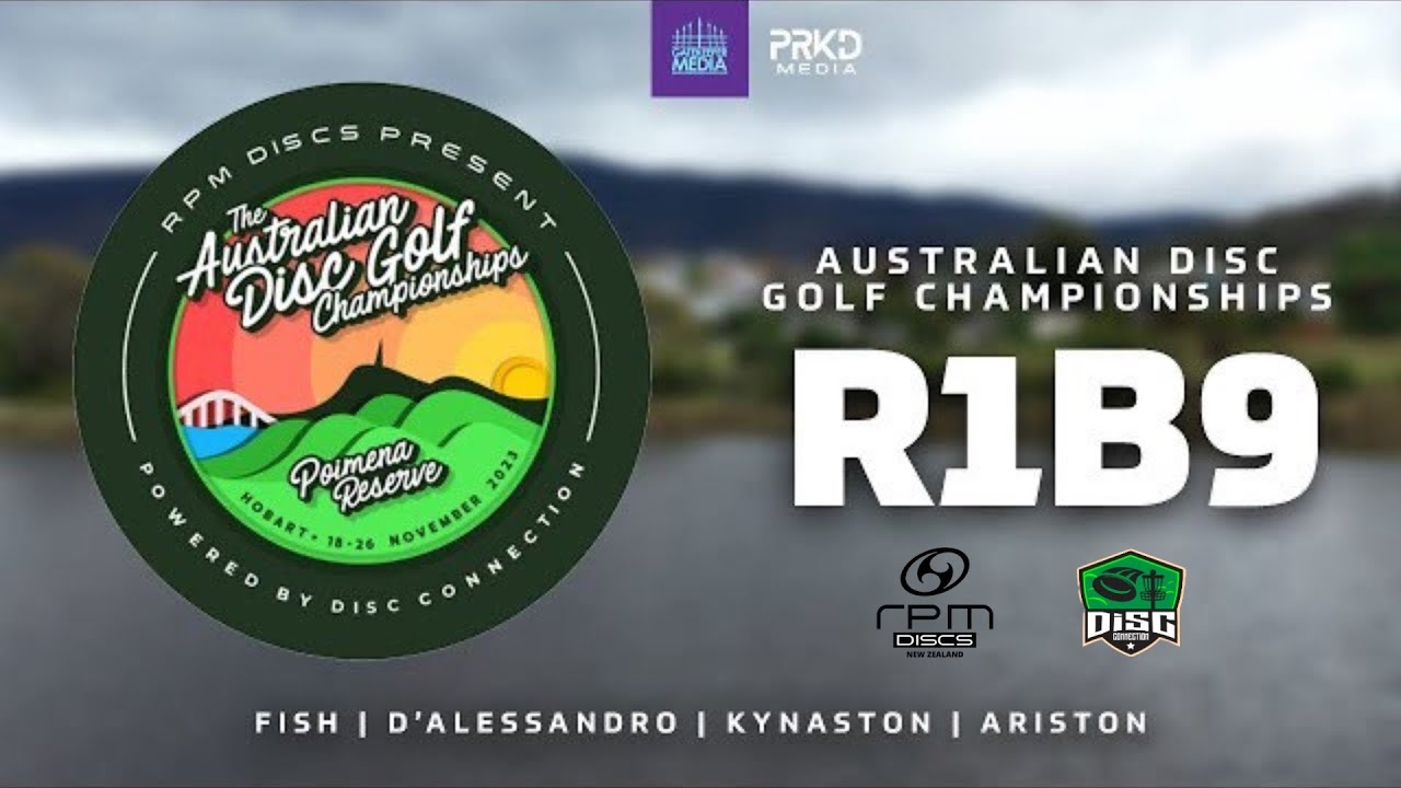 2023 Australian Disc Golf Championships | R1 B9 FEATURE | Fish, D'Alessandro, Kynaston, Ariston