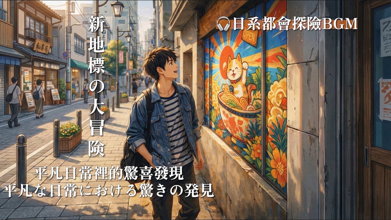 ☘️ 日系都會探險BGM《新地標の大冒険 轉角遇見新地標》平凡な日常における驚きの発見 平凡日常裡的驚喜發現|豎屏中字