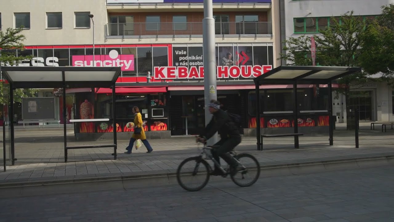 Czech Republic, Pardubice, short walk from Penzion Hacienda Ranchero to McDonald's