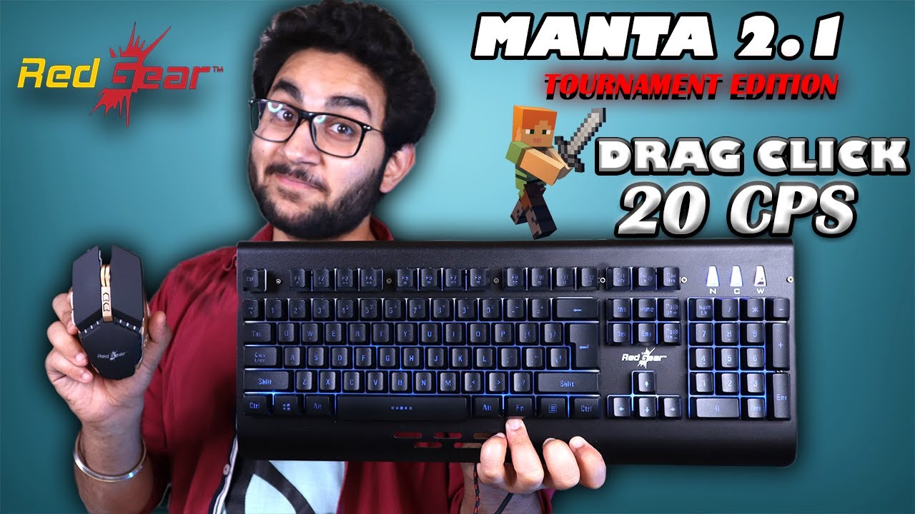 REDGEAR MANTA MT21 | Gaming Keyboard Mouse Combo | 20 CPS 😍
