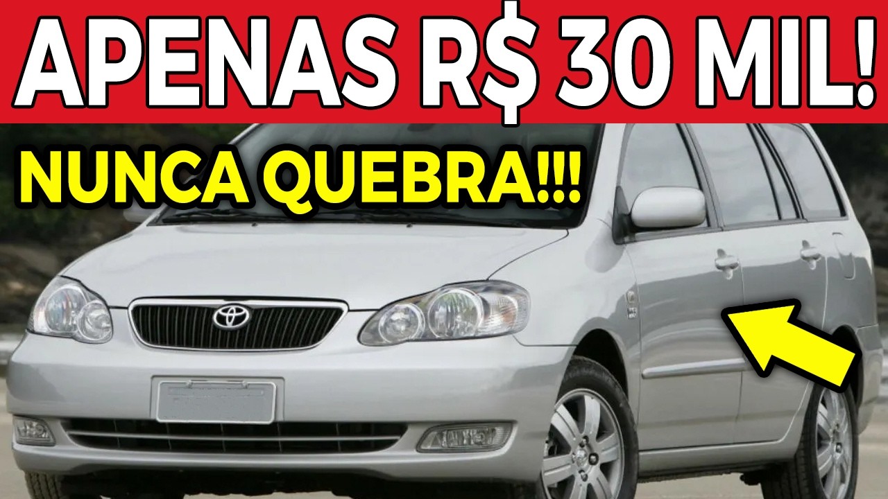 ⚠️ 7 TOYOTAS USADOS QUE SÃO VERDADEIROS TANQUES! PREÇO EM QUEDA! 🔥