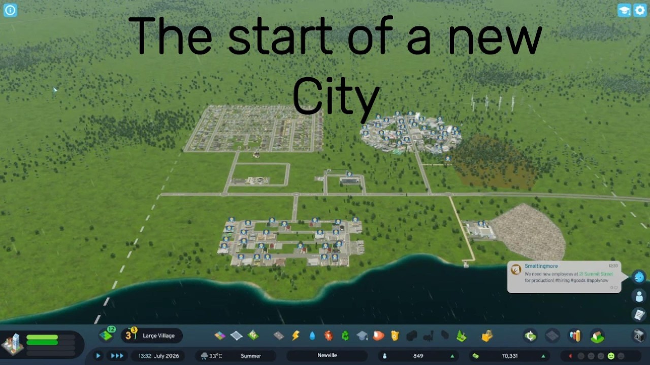 The start of a new city (City Skylines 2)