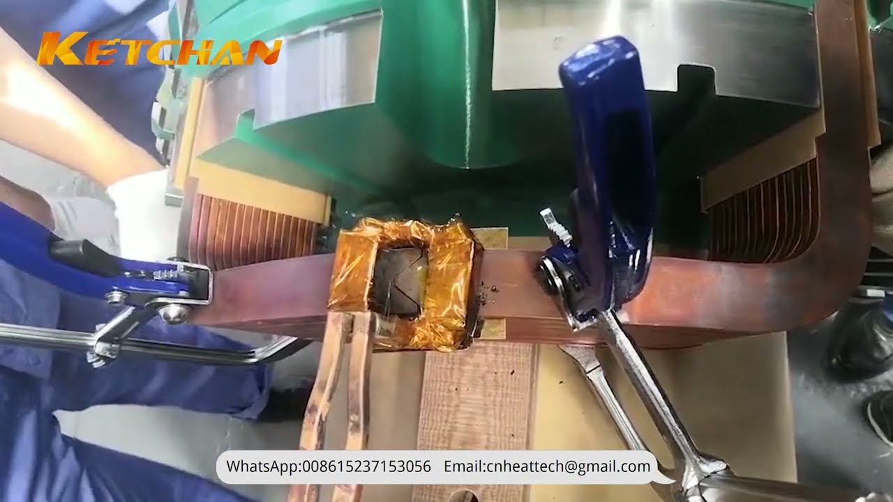 Turbo-generator Rotors Copper Winding Turns Brazing with Induction