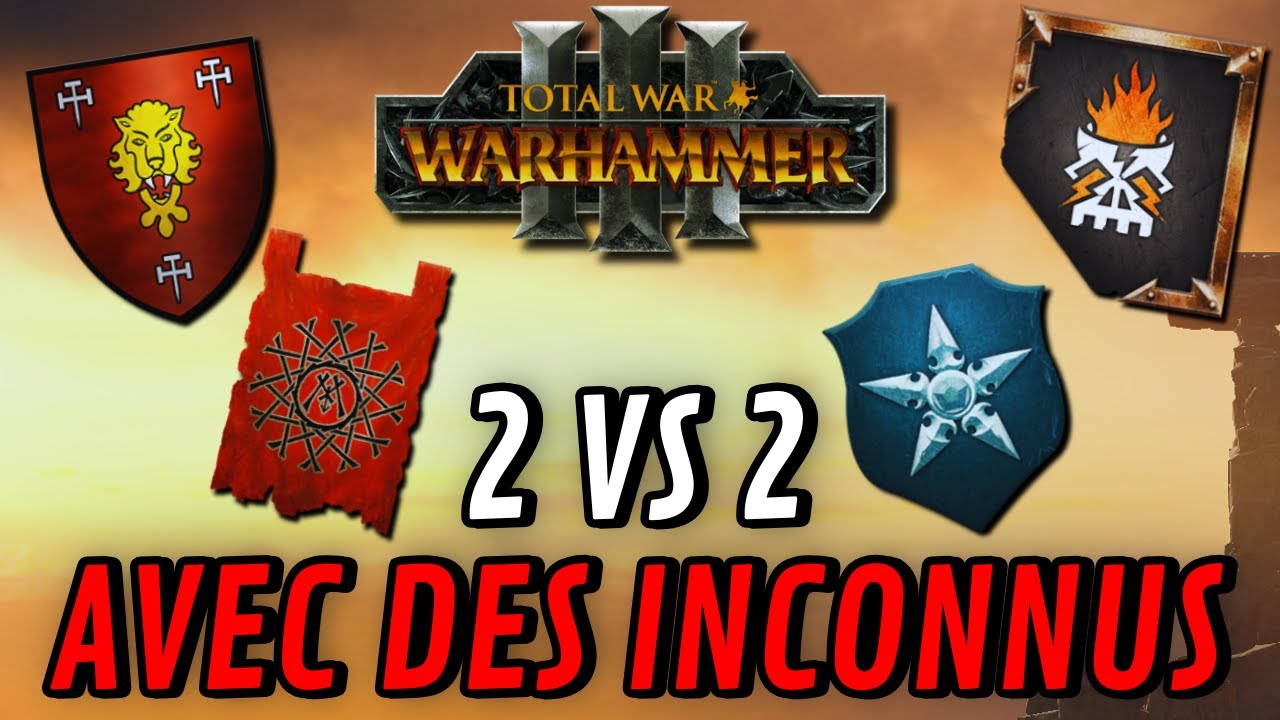Jouer avec des INCONNUS en 2 vs 2 ! LE PIRE JOUEUR ! (Total War: Warhammer 3)