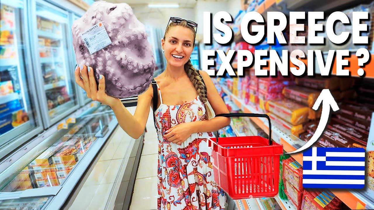 Inside a GREEK SUPERMARKET! GROCERY Store PRICES in Greece Today