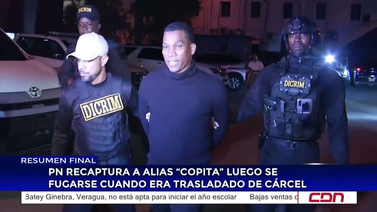 PN captura a alias "Copita" luego de fugarse cuando era trasladado de cárcel