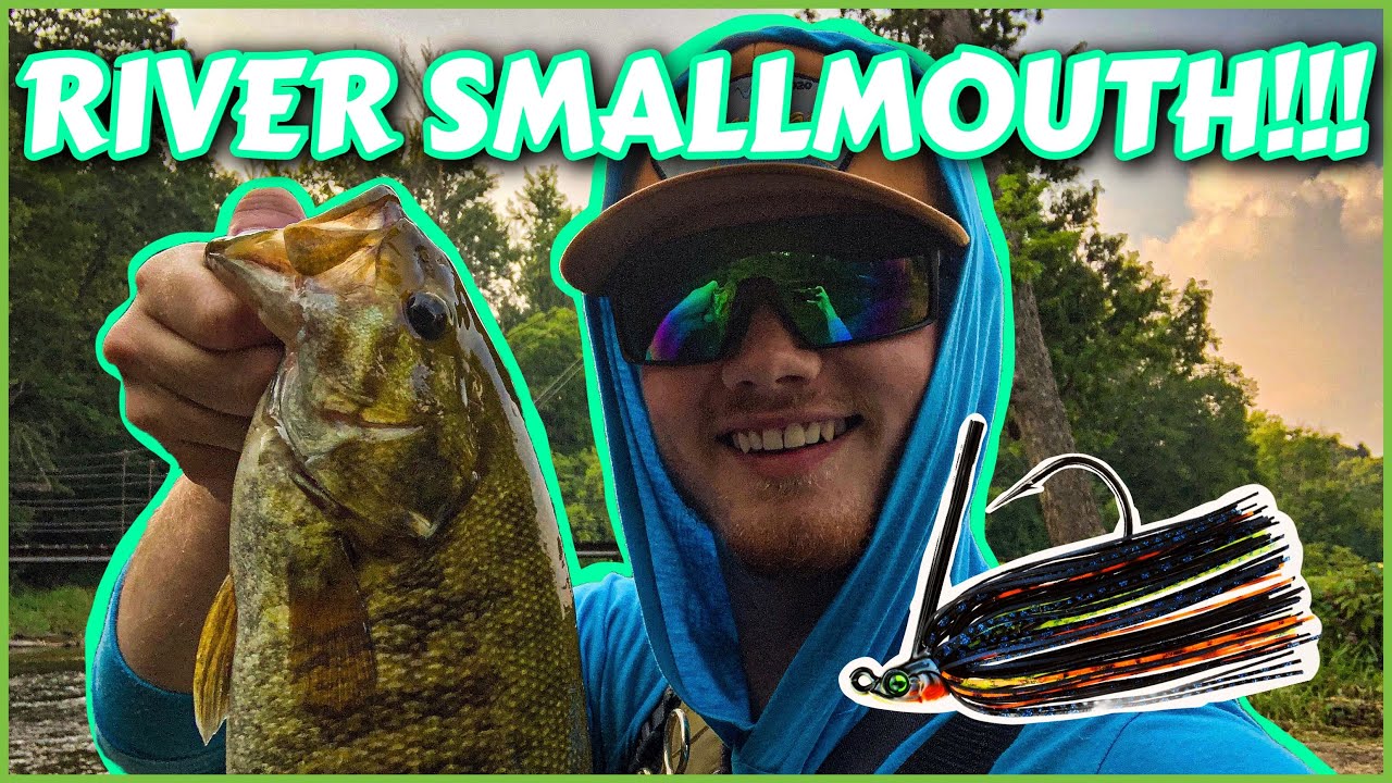 HYPER REALISTIC Divine Swimjig Catches QUALITY River SMALLMOUTH Bass!