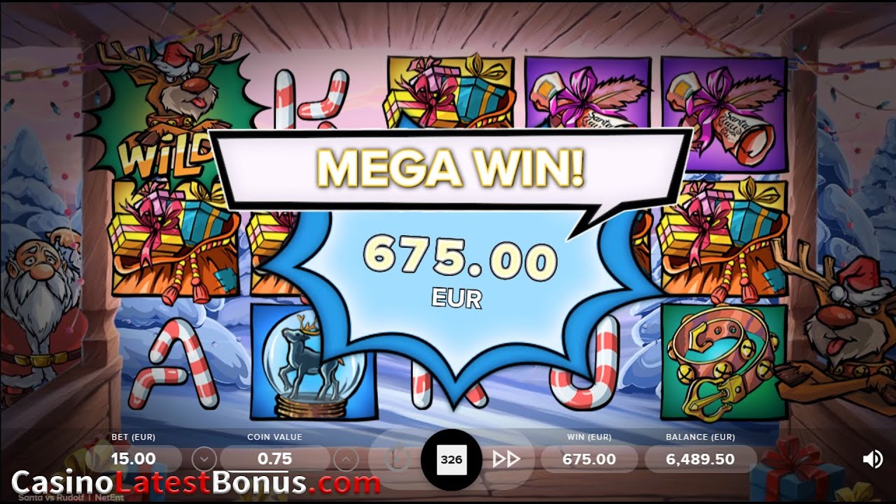Santa vs Rudolf Slot from NetEnt (FREESPINS, BONUS, BIGWIN, SUPERBIGWIN, MEGAWIN)