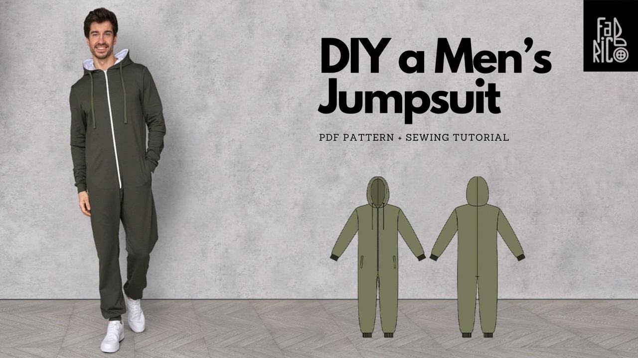 Sew a Comfy Men's Jumpsuit | DIY Overalls With a Hood For Men | Onesie Sewing Tutorial
