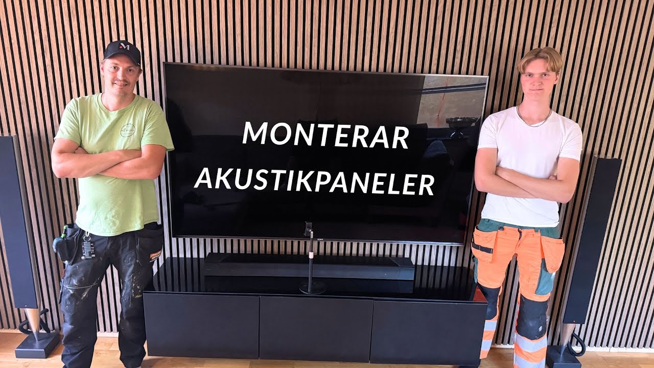 Sätter upp akustikpaneler
