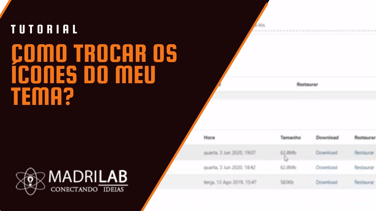 Como trocar os ícones do meu tema?