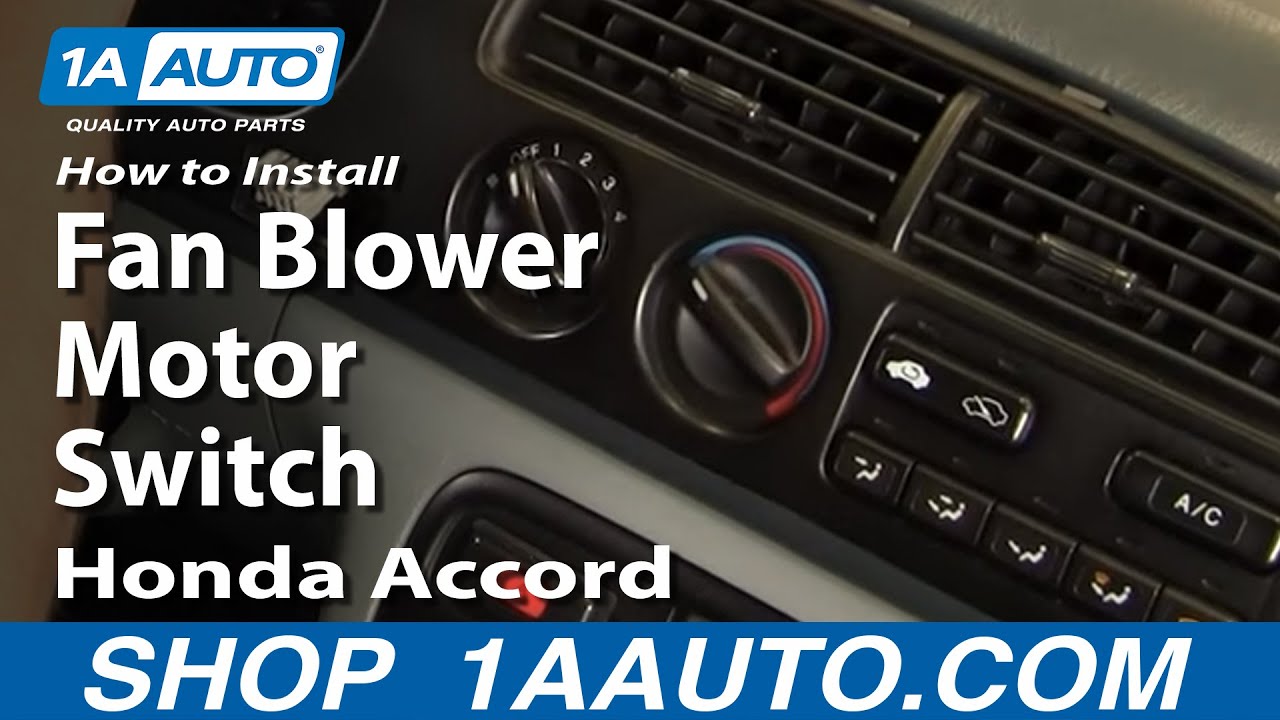 How to Replace Heater Fan Control Switch 90-96 Honda Accord