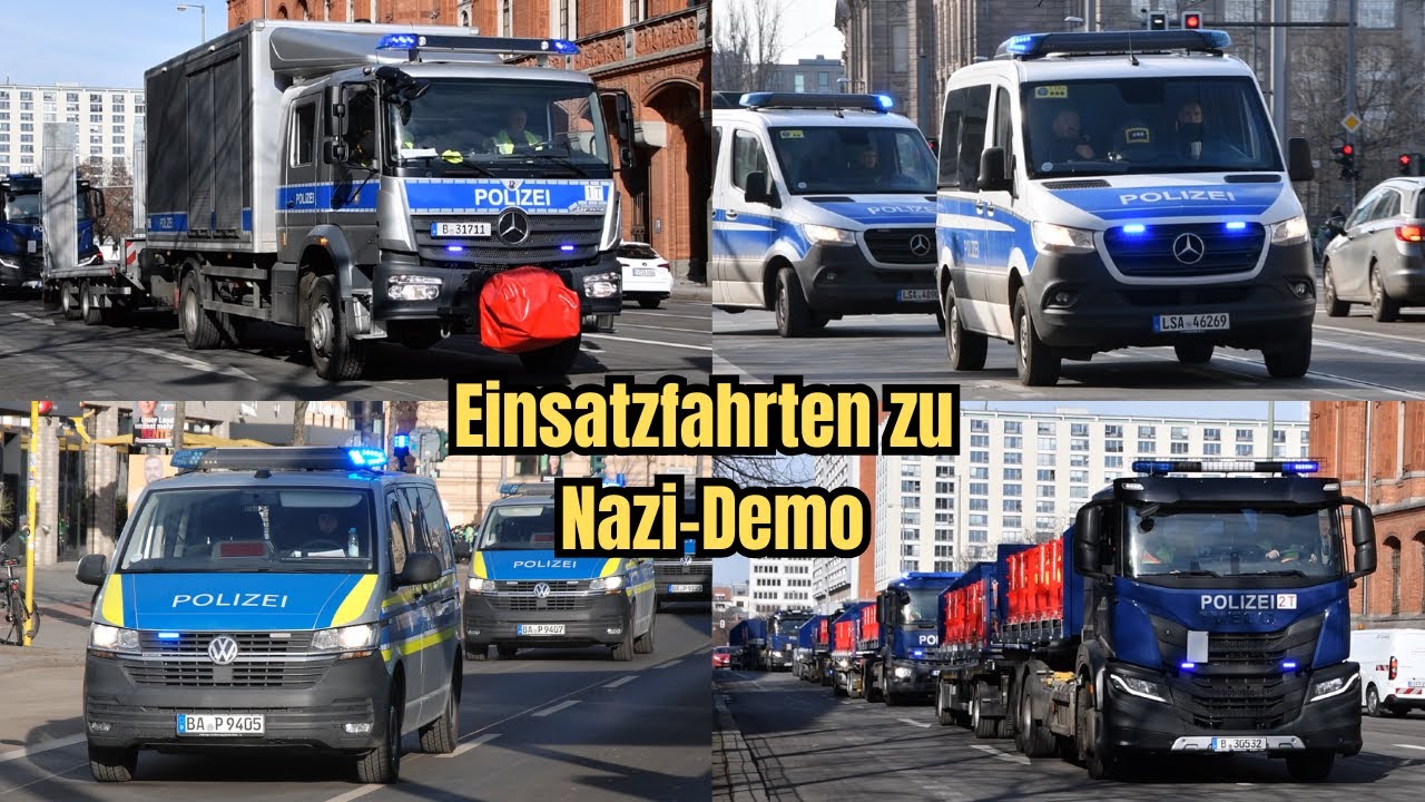 🚨[2400 Einsatzkräfte]🚨 Nazi-Aufmarsch vor Bundestagswahl || Polizei Berlin, Bayern, Sachsen-Anhalt