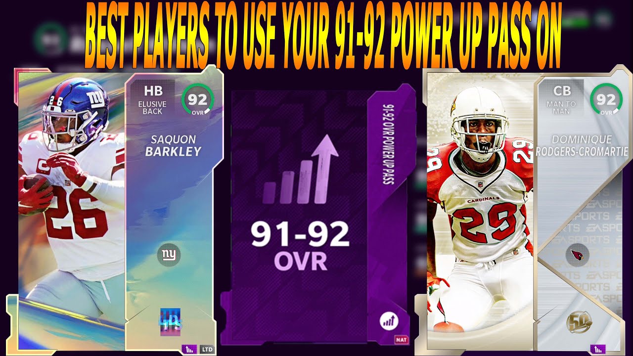 BEST PLAYERS TO USE YOUR 91-92 POWER UP PASS! MADDEN 21 ULTIMATE TEAM
