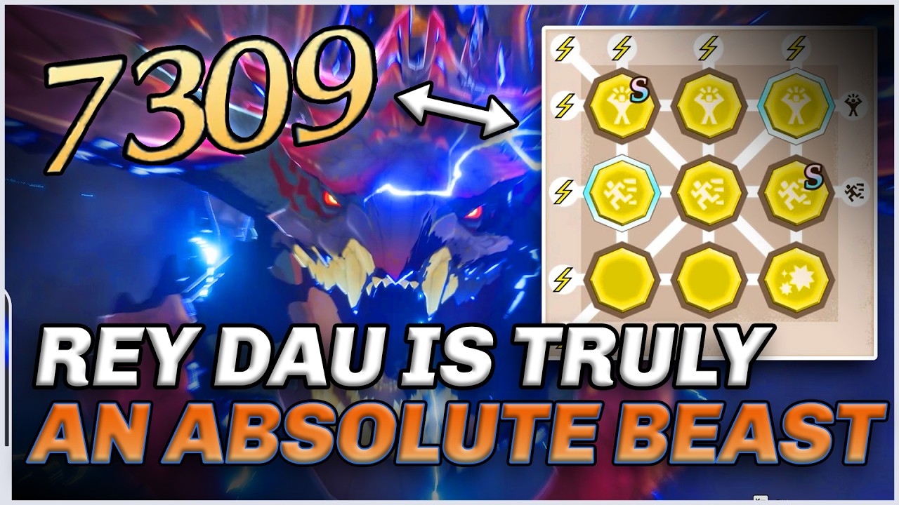 REY DAU IS AN ABSOLUTE BEAST!! MONSTER HUNTER STORIES 3 BUILD BATTLES #8