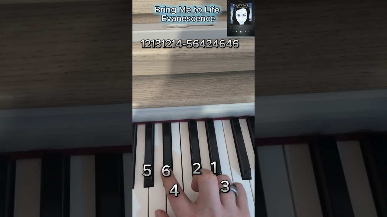 Evanescence – Bring Me to Life - Easy piano tutorial