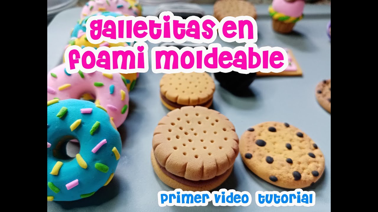 Foami moldeable, como hacer galletas de foami moldeable
