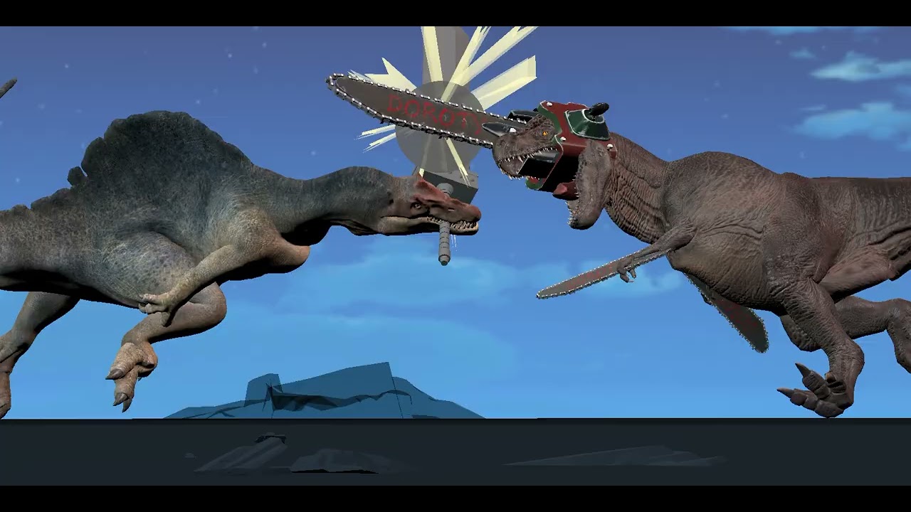 Chainsaw Rex vs Spino Sword Chainsaw Man Dino Edition