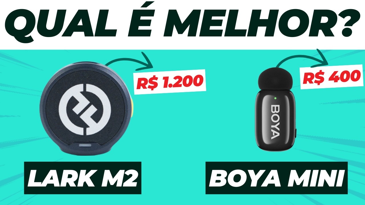 QUAL É O MELHOR MICROFONE DE LAPELA? HOLLYLAND LARK M2 OU BOYA MINI | SUPEROU O LARK M2?