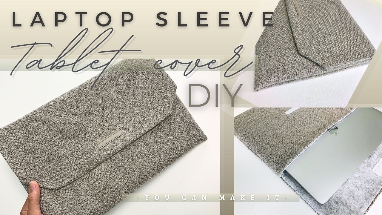 How to Make Laptop Sleeve in ANY SIZE. diy custom Tablet Cover. Free pattern
