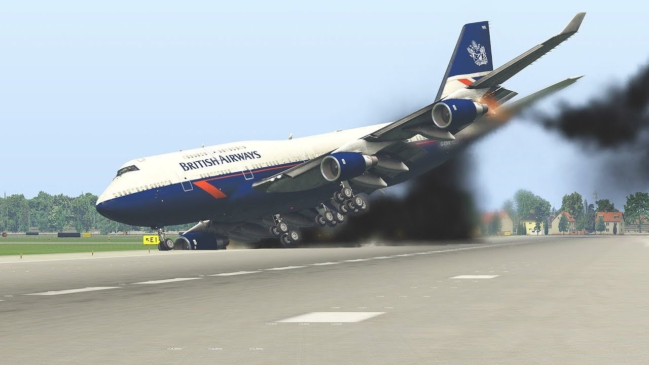 Dangerous Airport! Skilled Pilot did Emergency Landing british airway Boeing 747 at New York Airport