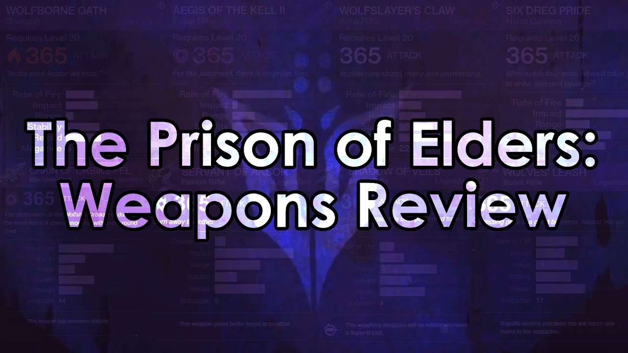 Destiny: The Prison of Elders - Primary, Special and Heavy Weapons Reviewed