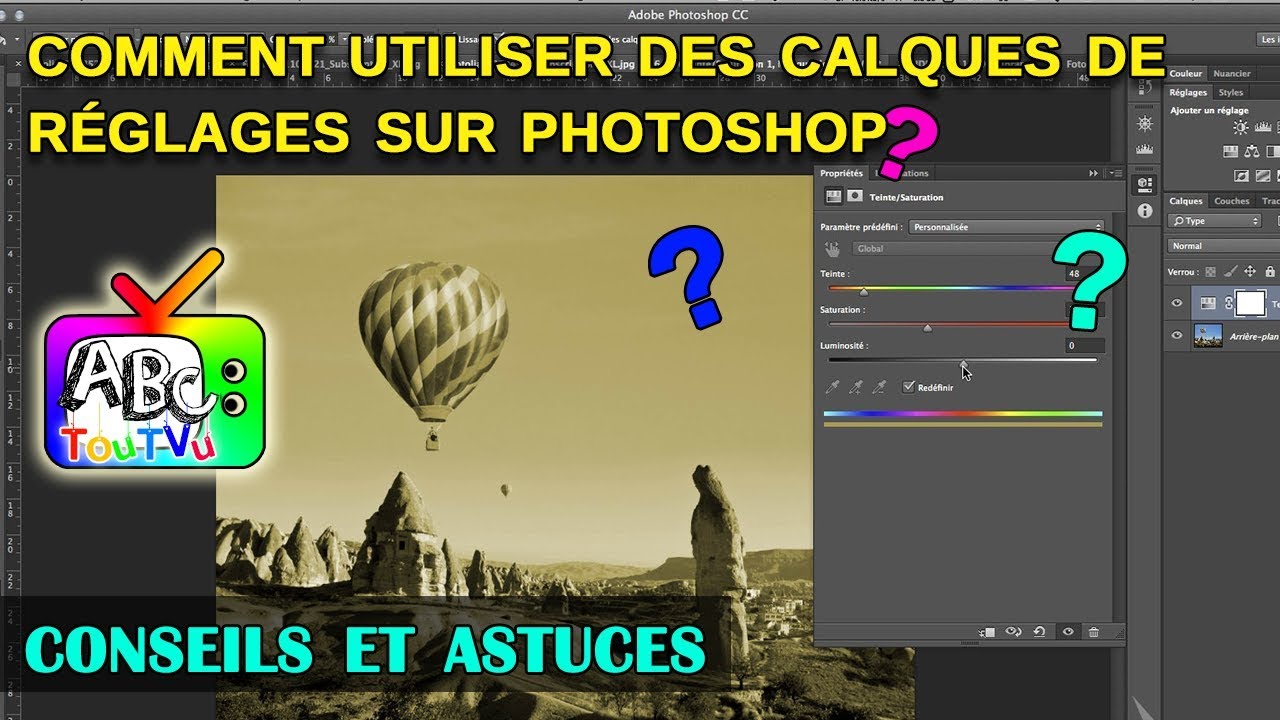 Comment utiliser des calques de réglages sur Photoshop?