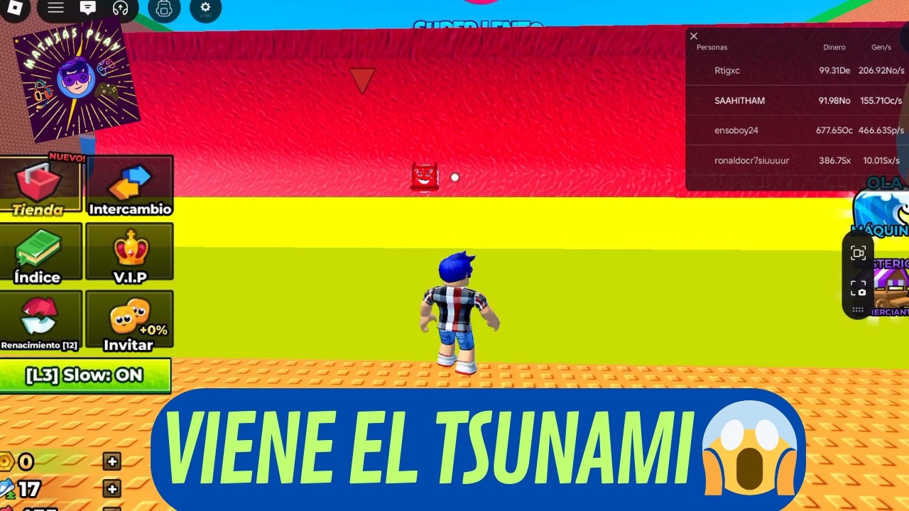 /Intenté escapar del tsunami en Roblox 😱
