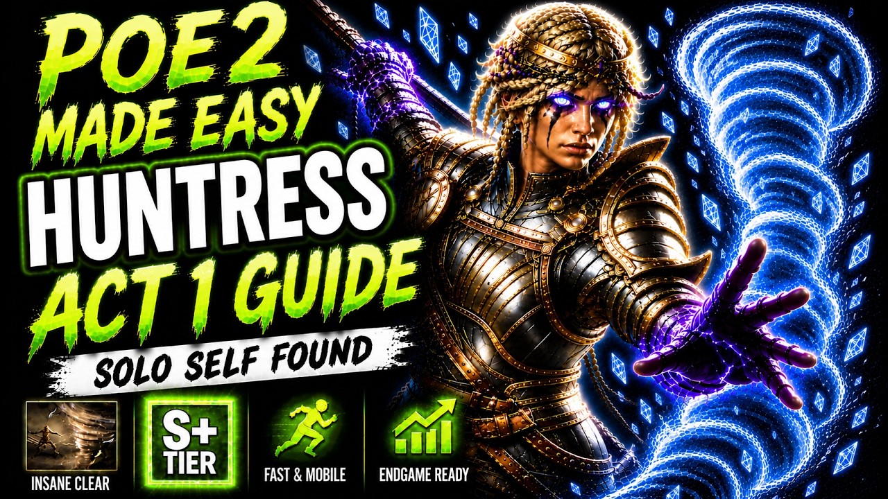 How ANYONE Can Destroy ACT 1 On Huntress! It's Easy! [Path Of Exile 2 Huntress Build]