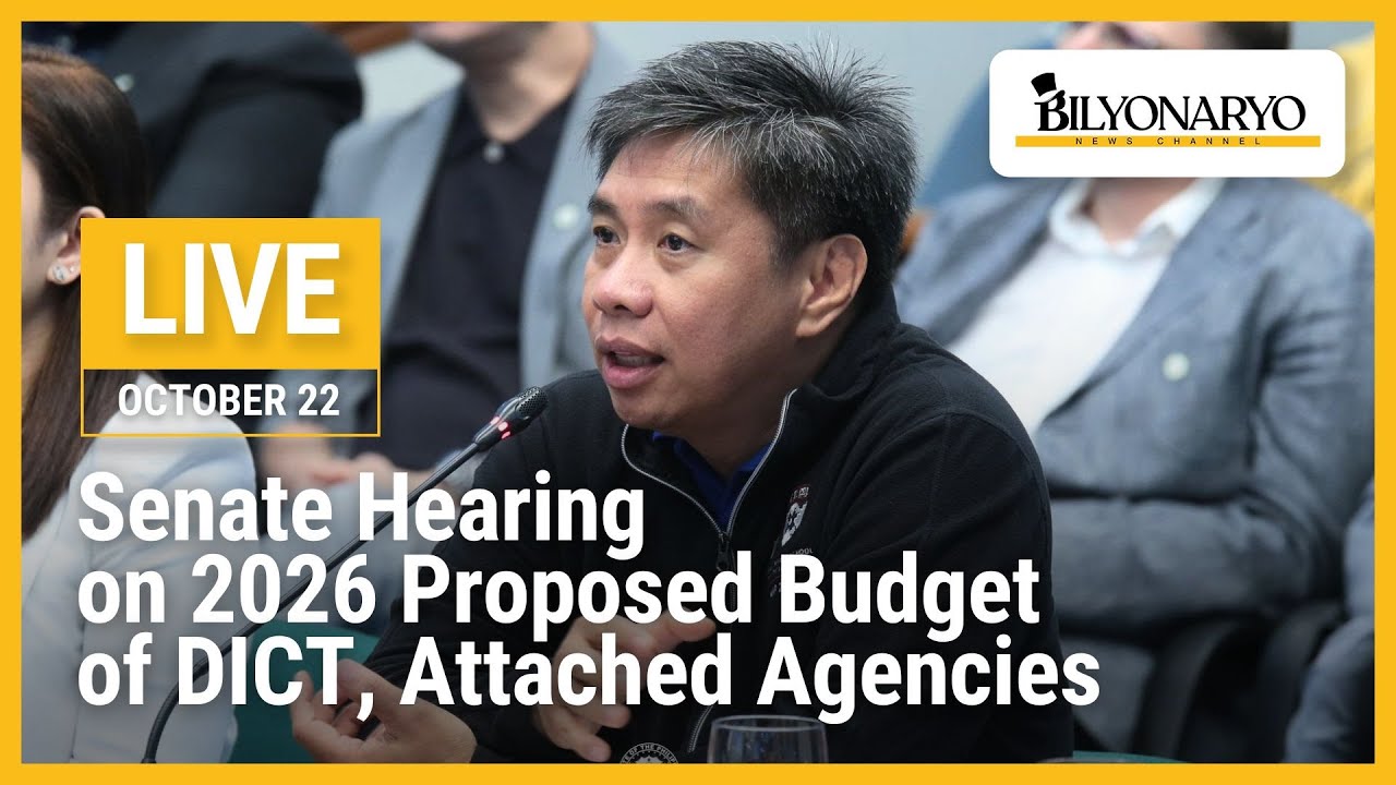 LIVE: Senate hearing on 2026 proposed budget of DICT, attached agencies | October 22, 2025