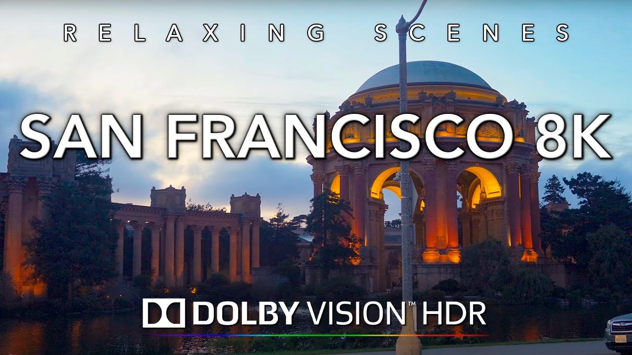 Driving San Francisco California at Night 8K HDR Dolby Vision - Golden Gate Bridge to Oakland Bridge