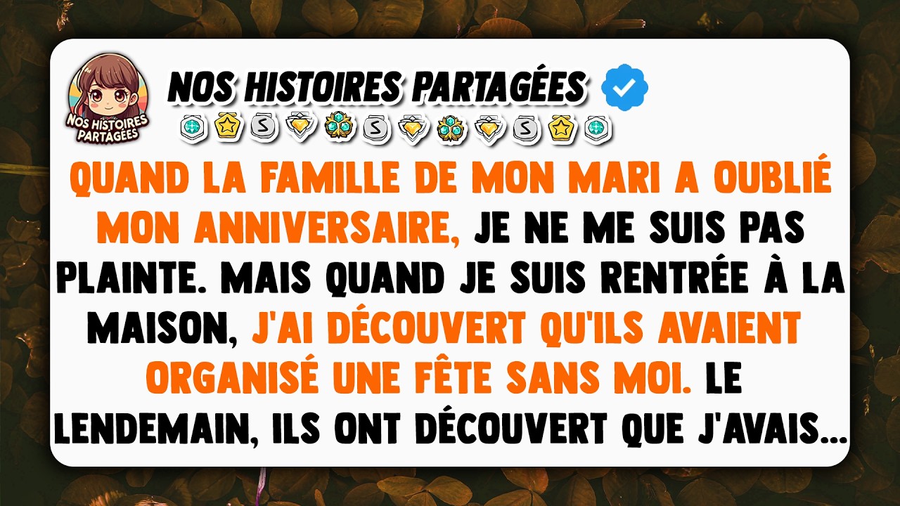 Quand la famille de mon mari a oublié mon anniversaire, je ne me suis pas plainte.Mais quand je suis