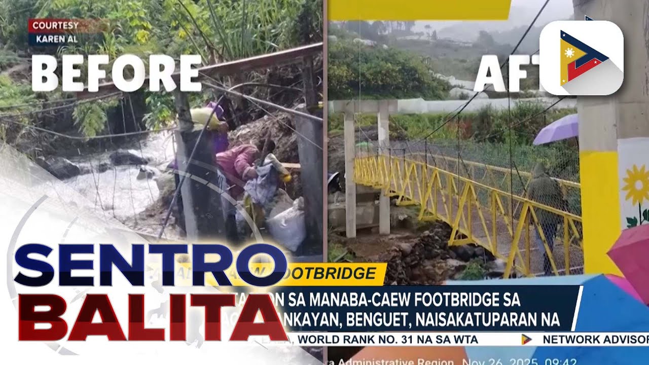 Rehabilitasyon sa Manaba-Caew Footbridge sa Mankayan, Benguet, naisakatuparan sa tulong ng...