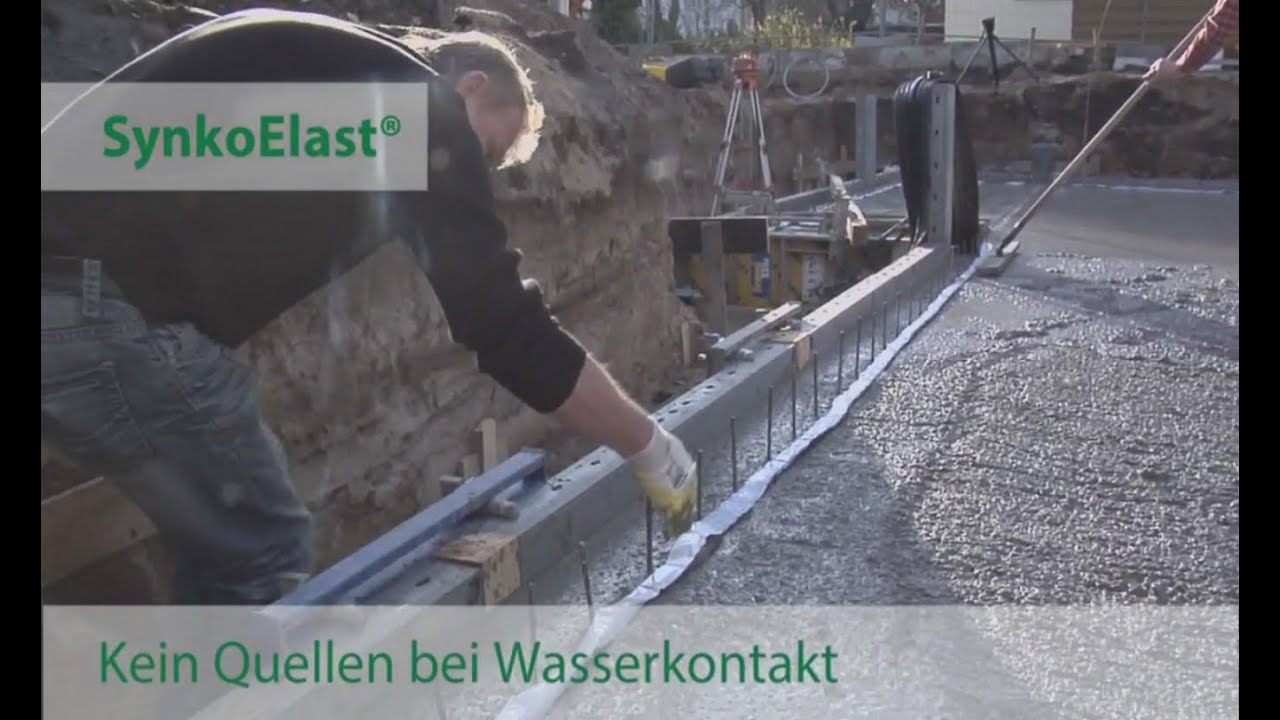Abdichten von Arbeitsfugen und Sollrissfugen mit dem Fugenband SynkoElast&reg;