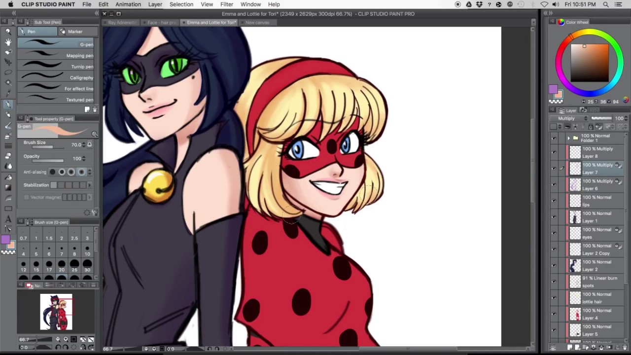 Miraculous Ladybug AU: Emma and Lottie - Speed Paint