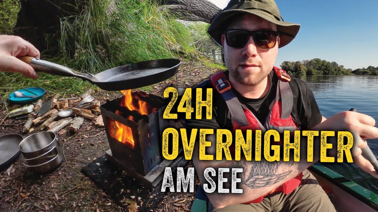 24h Overnighter am See - Wildcampen Kanutour mit Übernachtung & Hobokocher