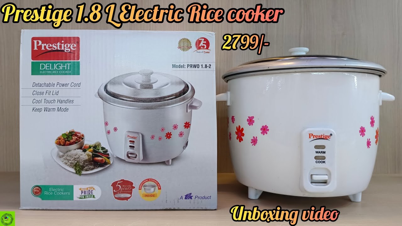 Prestige PRWO 1.8 Litres Electric Rice cooker| 2 Aluminium Cooking pans| Unboxing| Review| Full Demo