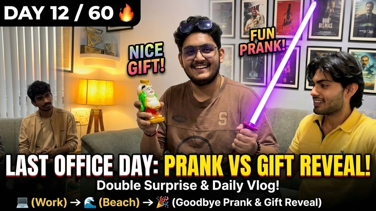 Day 12 of 60 Days Challenge ❤️ | Friend’s Last Day in Office | Emotional Goodbye & Gifts