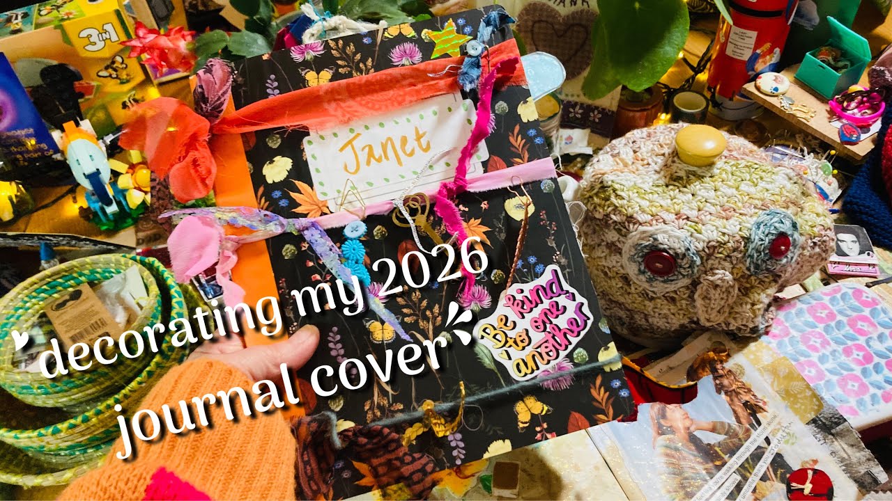 Decorate 2026 art journal cover composition notebook Part 1 LIVE REPLAY 