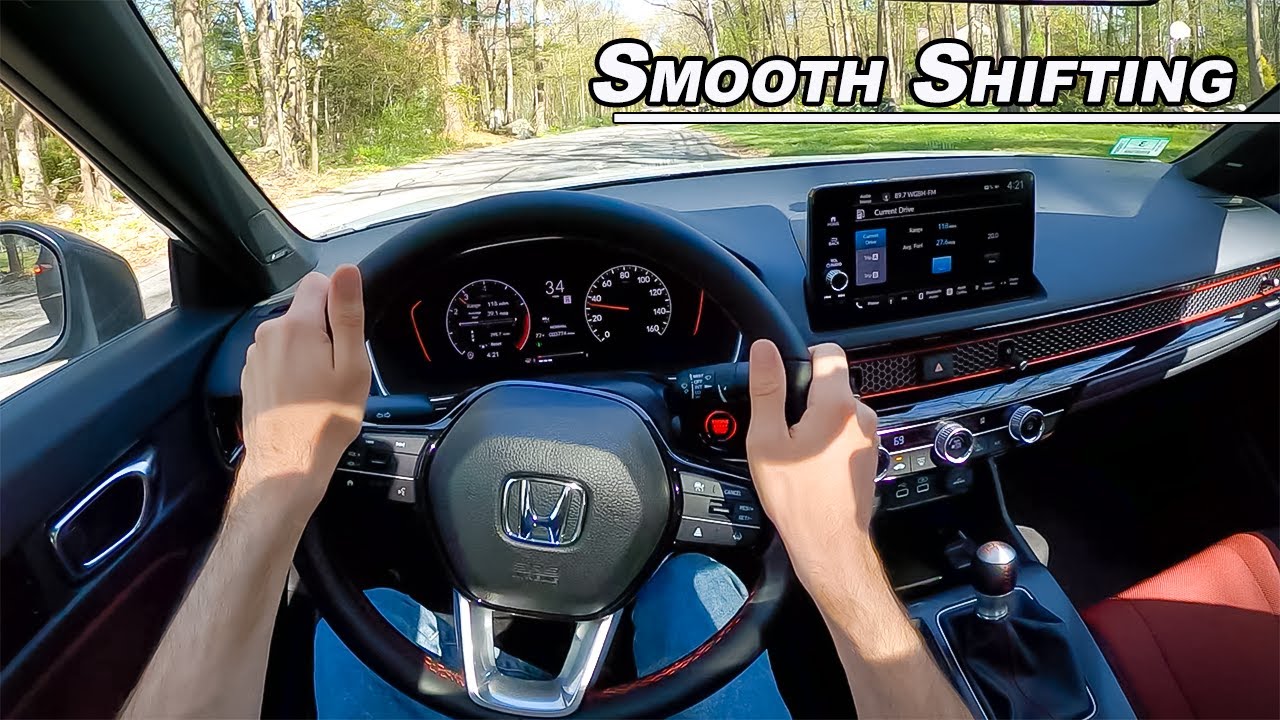Как плавно водить машину с механической коробкой передач — Honda Civic Si 2022 года (бинауральное...